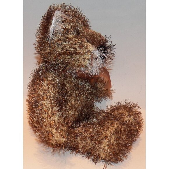 Chosun Lion Plush 15" Stuffed Animal Toy Leopard Cheetah Cat Brown Bow - Picture 5 of 6